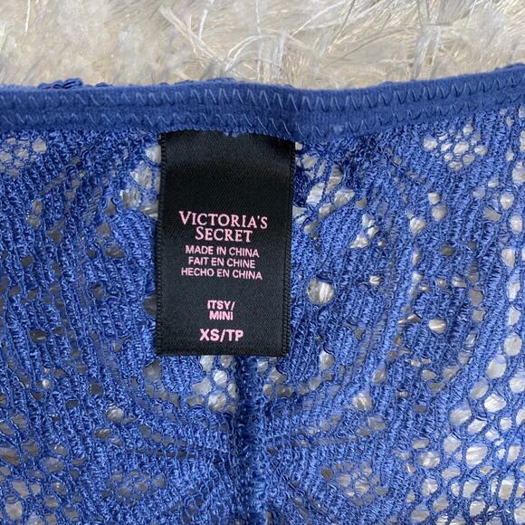 Victoria's Secret Blue Lace String Bikini Sz XS - Picture 3 of 5